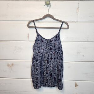 Arizona Jean Co Chic Navy Patterned Camisole M 10/12
